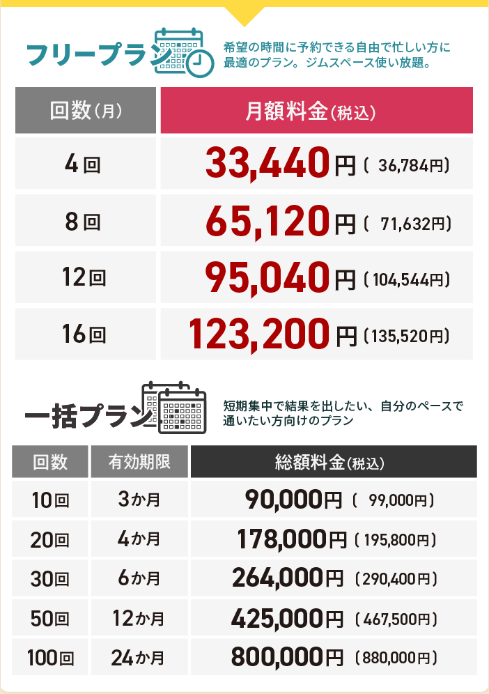 プラン紹介＆料金／ご提供プランを全体的に見直し、よりご利用しやすいコースで新登場！この機会にぜひ入会をご検討ください！